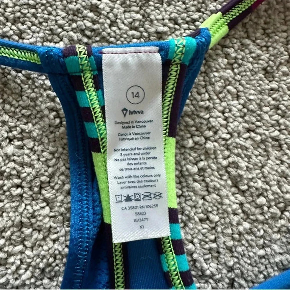 Ivivva by Lululemon Girl's Double Dutch Tank Top Size 14 - Picture 2 of 7